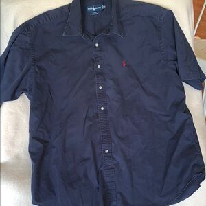 Ralph Lauren Blake Cotton Blue Casual Button Up Me a Size XXL